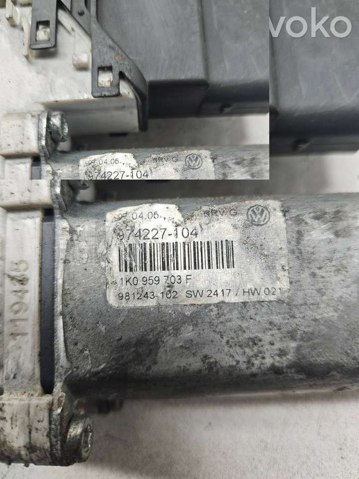 Volkswagen PASSAT B6 (2005 - 2010)  1K0959703F Механизм подъема окон задней двери