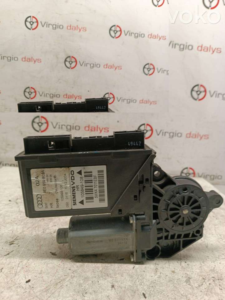 Audi A4 (2004 - 2009)  8E0959802A Механизм подъема окон задней двери