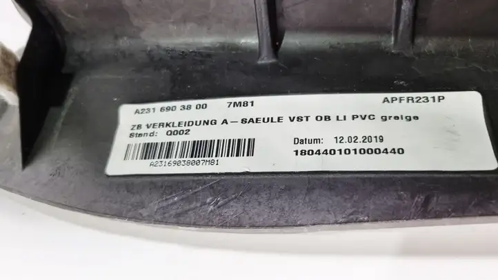 Mercedes-Benz SL R231 (2012 - 2019) A2316903800 Обшивка стойки A — фото 2