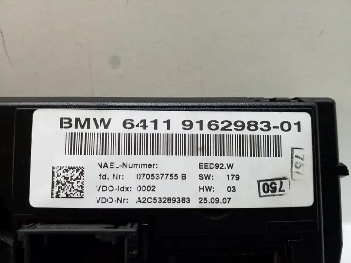 BMW 3 E90 E91 (2005 - 2012) 9162983 Блок управления климат-контролем — фото 6