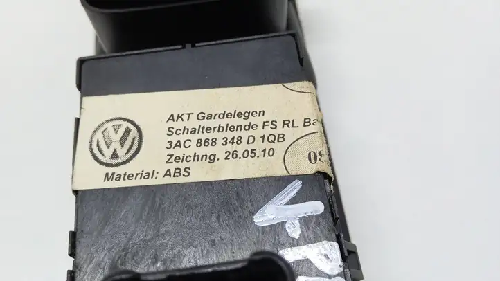 Volkswagen PASSAT B7 (2011 - 2014) 3AC868348D Кнопка стеклоподъемников — фото 2