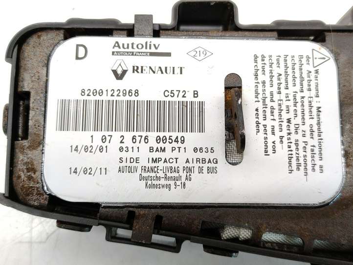 Renault Laguna (2001 - 2005)  8200122968 Подушка безопастности сиденья