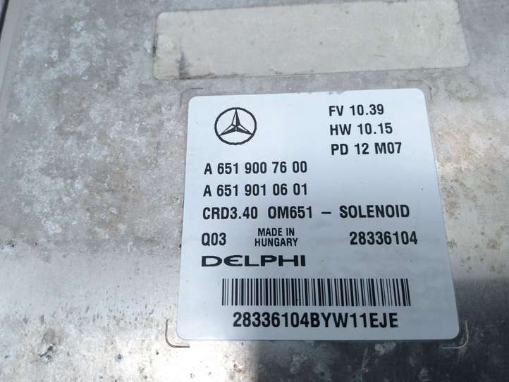 Mercedes-Benz B-class W246 (2011 - 2014)  A6519007600 Блок управления двигателя