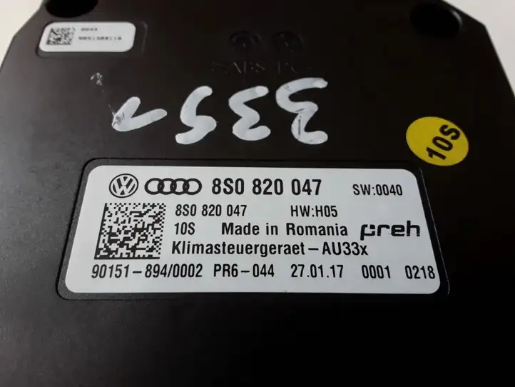 Audi TT TTS RS Mk3 8S (2014 - 2018) 8S0820047 Модуль управления кондиционером — фото 2