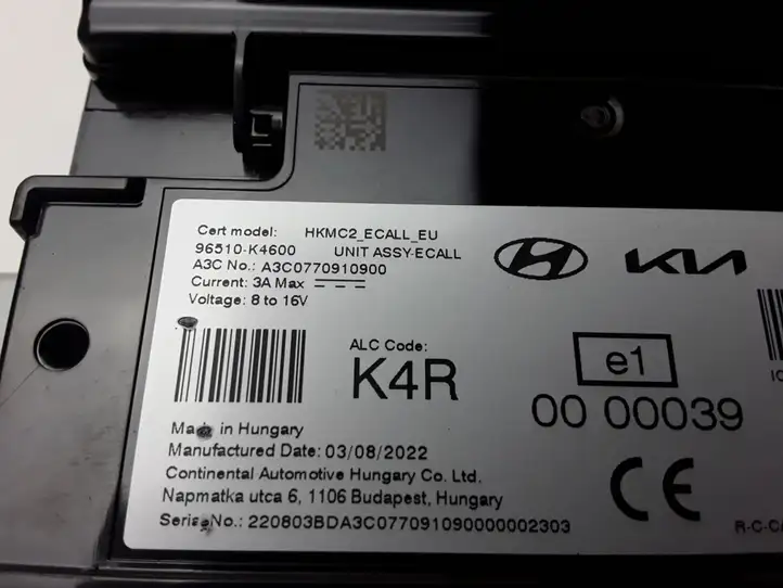 Hyundai Kona I (2017 - 2022) 96510K4600 Bluetooth модуль — фото 2