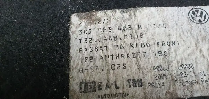 Volkswagen PASSAT B6 (2005 - 2010) 3C5963463H Коврик багажника — фото 5