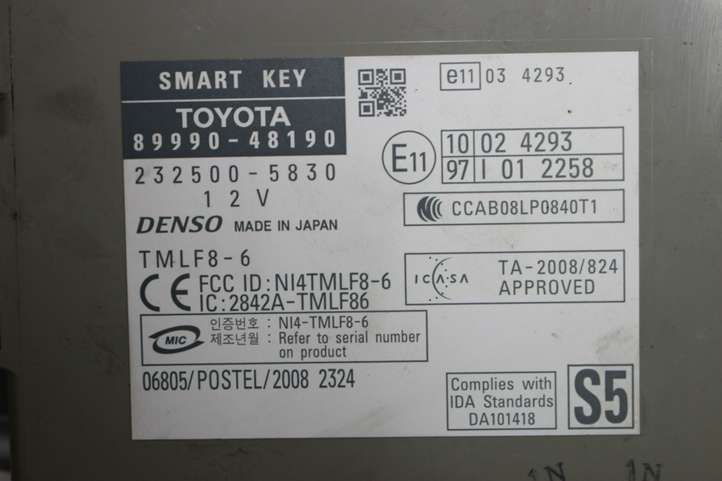 Lexus RX 450h (2008 - 2012)  8999048190 Другие блоки управления / модули