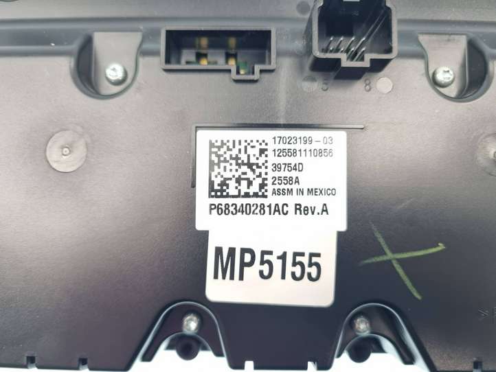 Dodge Ram (2018 - )  P68340281AC Блок управления кондиционера воздуха / климата/ печки (в салоне)