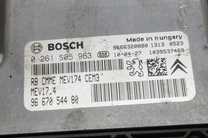 Peugeot 207 CC (2007 - 2014)  0261S05963 Блок управления двигателя