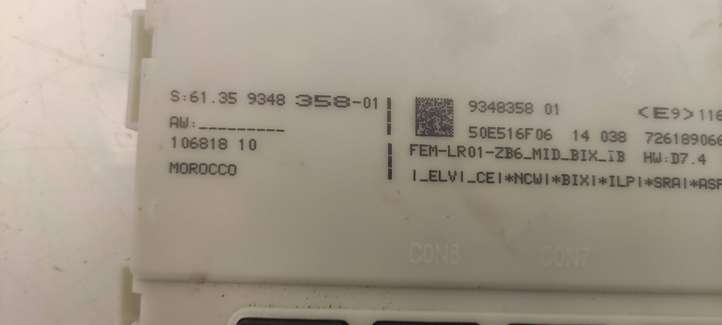 BMW 3 F30 F35 F31 (2012 - 2018)  9348358 Mодуль kомфортa