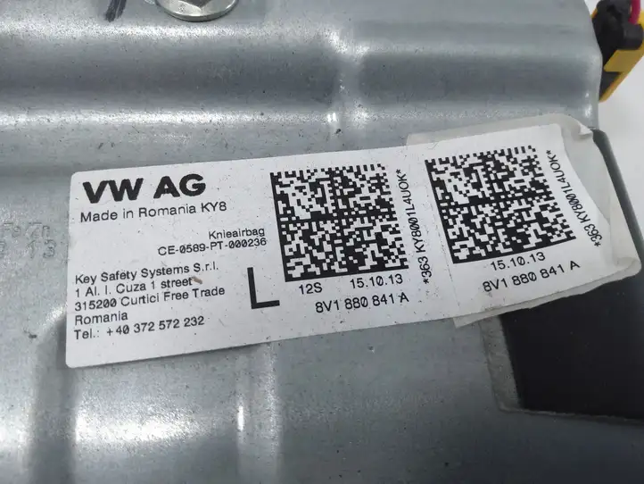 Audi A3/S3 8V (2012 - 2016) 8V1880841 Коленная подушка безопасности — фото 3