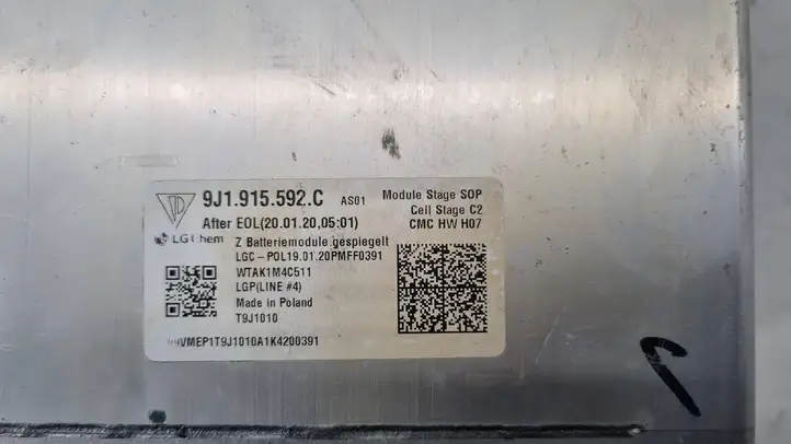 Porsche Taycan 9J1 (2019 - ) 9J191592C Модуль аккумуляторной батареи гибридного автомобиля / электромобиля — фото 6