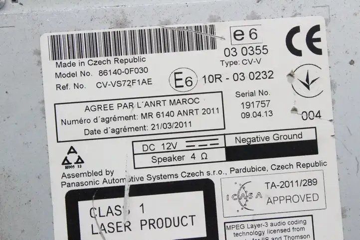Toyota Verso (2009 - 2012) 861400F030 Магнитола / мультимедийная система — фото 6