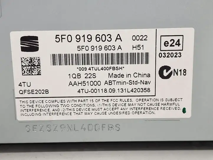 Seat Leon (5F) (2012 - 2019) 5F0919603A Магнитола / мультимедийная система — фото 2