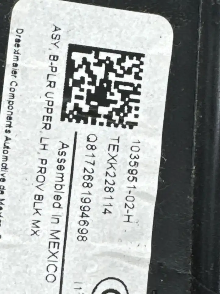 Tesla Model X (2015 - 2021) 113673205E Верхняя обшивка стойки B — фото 7