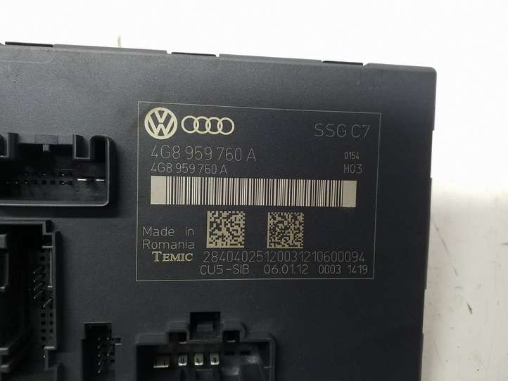 Audi A6 (2011 - 2014)  4G8959760A Модуль управления сидением