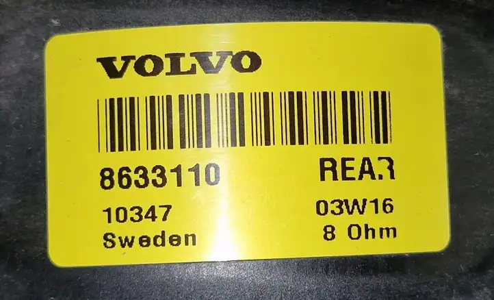 Volvo XC90 (2002 - 2006) 8633110 Динамики задних дверей — фото 2