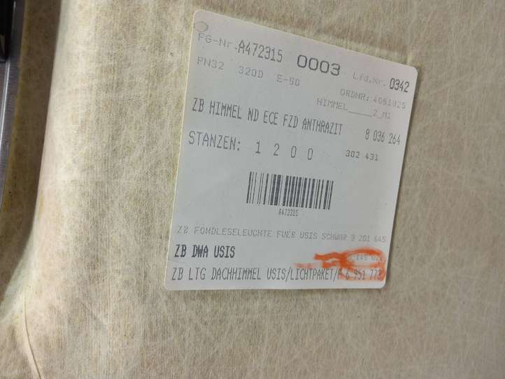 BMW 3 E90 E91 (2005 - 2012)  8036264 Потолок