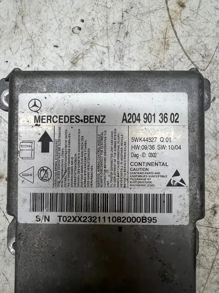 Mercedes-Benz C W204 (2007 - 2014) 5WK44527 Датчик удара SRS — фото 2