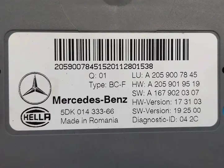Mercedes-Benz EQC (2018 - ) A2535450000 Модуль управления кузовом (BCM) — фото 6