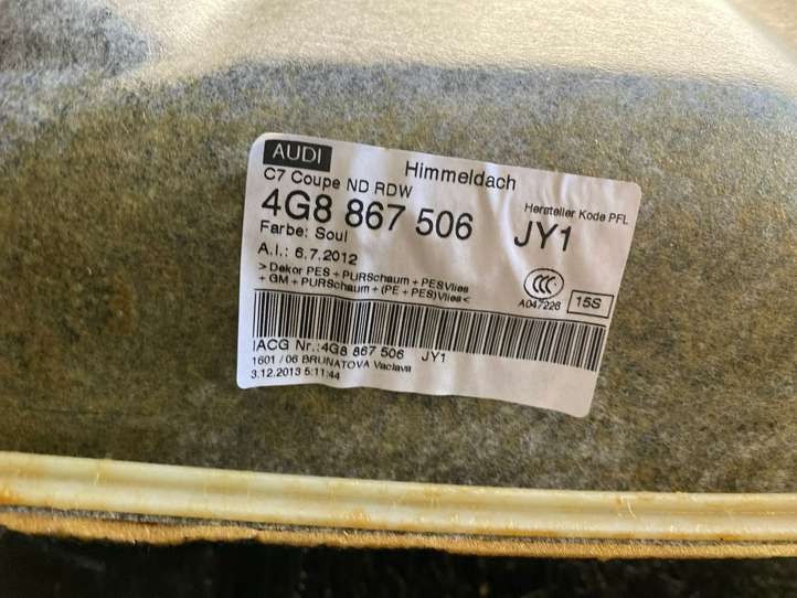 Audi A7 (2010 - 2014)  4G0867506 Потолок