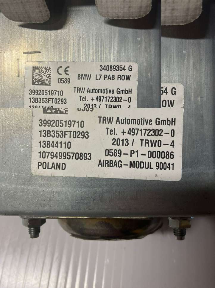 BMW 3 F30 F35 F31 (2012 - 2018)  39920519710 Подушка безопастности пассажира