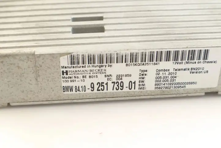 BMW X3 F25 (2010 - 2017) 9251739 Bluetooth модуль — фото 3