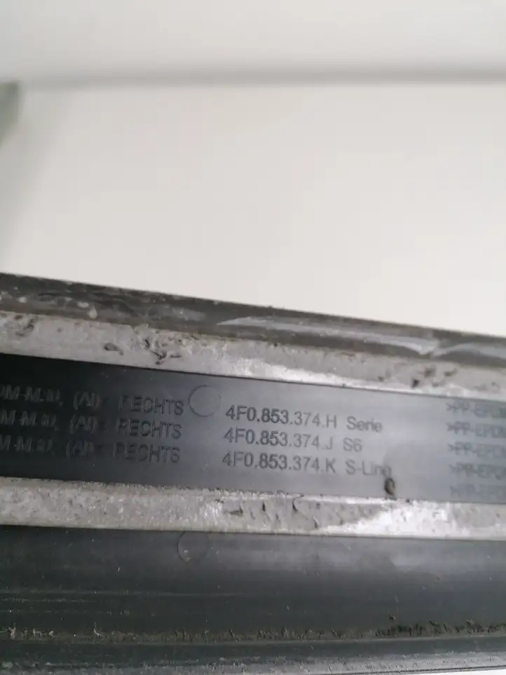 Audi A6 S6 C6 4F (2008 - 2011) 4F0853374K Наружная отделка переднего порога — фото 2