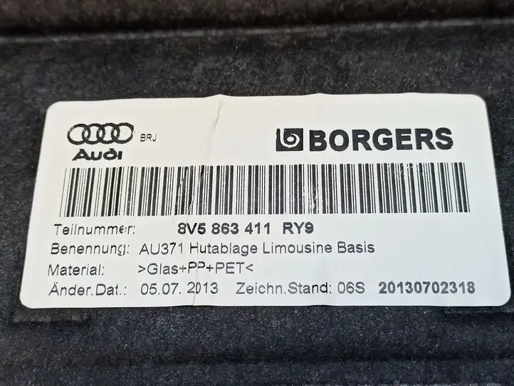 Audi A3/S3 8V (2012 - 2016) 8V5863411 Задний подоконник — фото 5