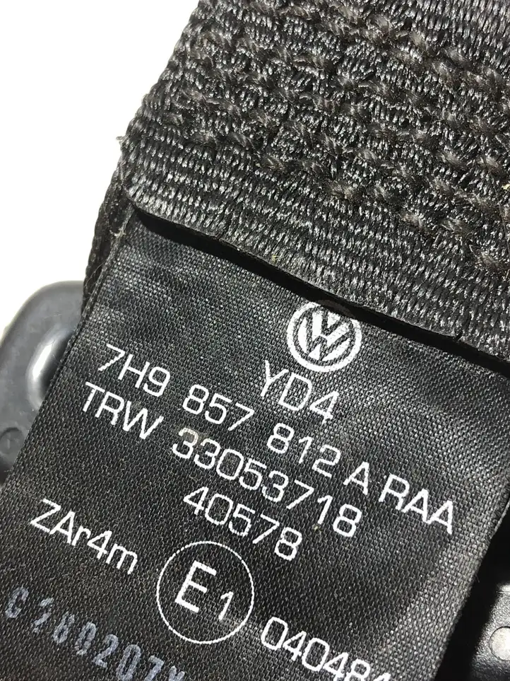 Volkswagen Transporter - Caravelle T5 (2003 - 2009) 7H9857812AT Задний ремень безопасности — фото 3