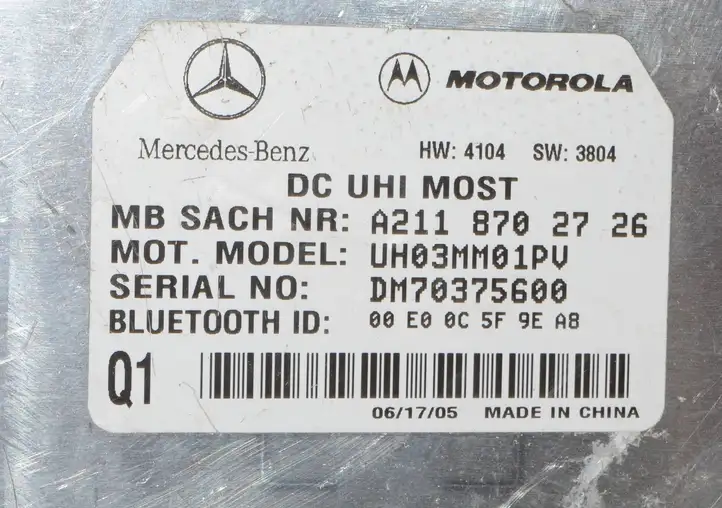 Mercedes-Benz E W211 (2002 - 2009) a2118702726 Bluetooth модуль — фото 2