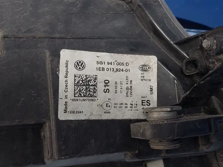 Volkswagen Golf VII (2013 - 2019) 5G1941005D Передняя фара — фото 9