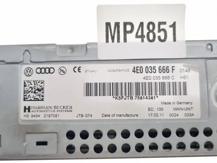Audi A6 C7 (2011 - 2014) 4E0035666F Магнитола / мультимедийная система — фото 5