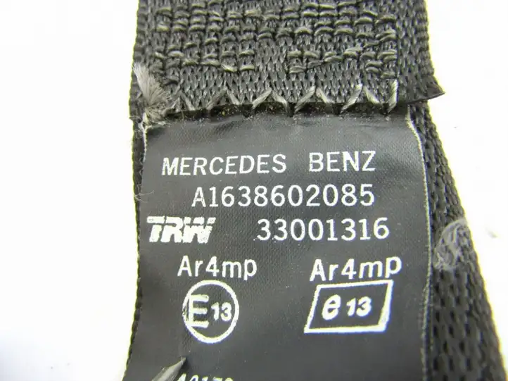 Mercedes-Benz ML W163 (1997 - 2005) Задний ремень безопасности — фото 2