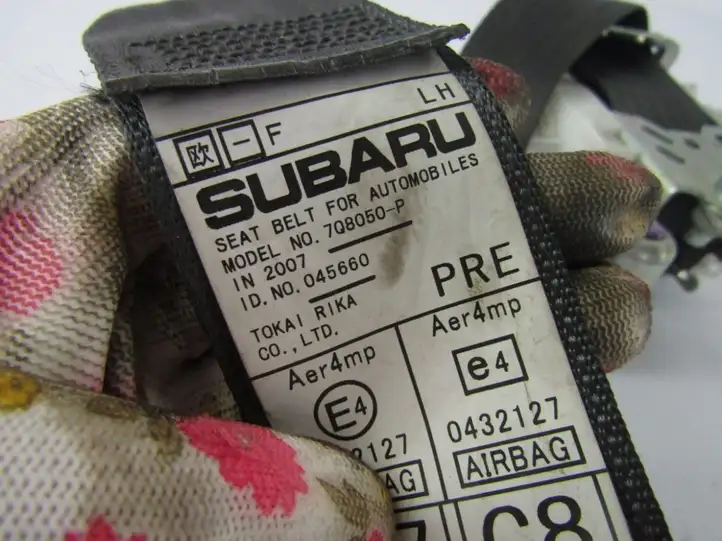Subaru Legacy (2003 - 2009) Передний ремень безопасности — фото 3
