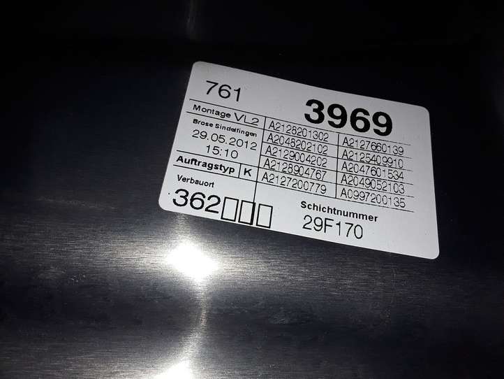 Mercedes-Benz E W212 (2009 - 2016)  A2128201302 Механизм для электрического подъема окон передней двери (без двигателя)