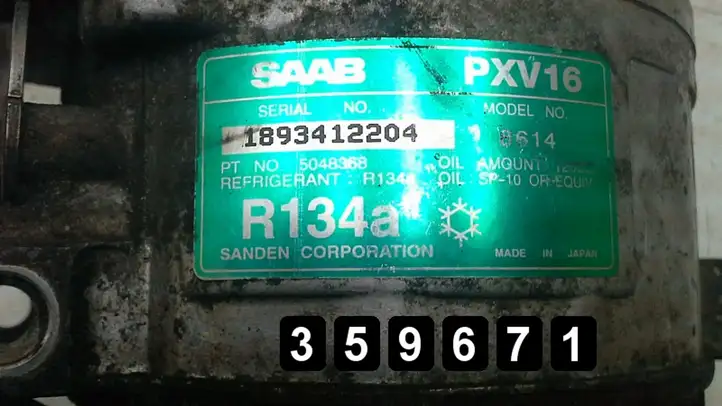 Saab 9-5 (1998 - 2005) # 2200 5048368 r134a Defect Компрессор (насос) кондиционера воздуха — фото 2