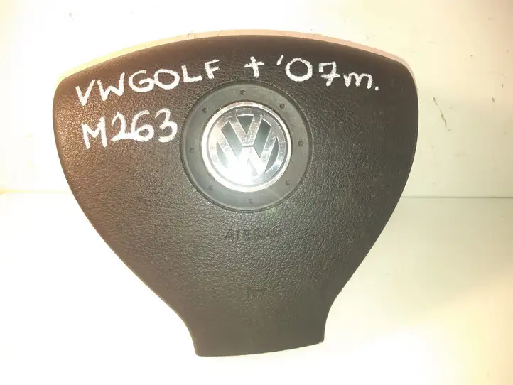 Volkswagen Golf Plus (2004 - 2008) 1K0880201BK1QB Подушка безопасности руля — фото 1