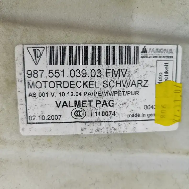 Porsche Boxster 987 (2005 - 2012) 98755103903 Прочие детали салона — фото 7