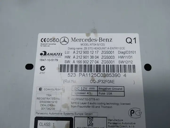 Mercedes-Benz E W212 (2009 - 2016) A2129001217 Магнитола / мультимедийная система — фото 4