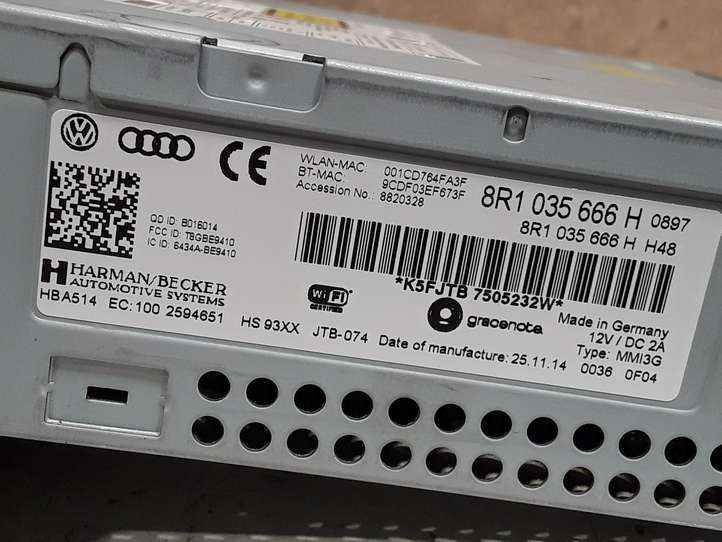 Audi A4 (2011 - 2015)  8R1035666H Радио/ проигрыватель CD/DVD / навигация