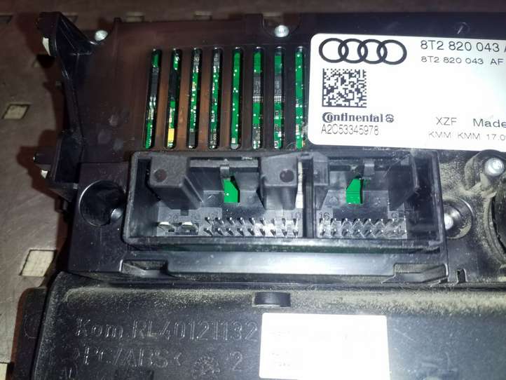 Audi A4 (2007 - 2011)  8T2820043AF Блок управления кондиционера воздуха / климата/ печки (в салоне)