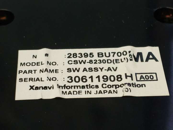 Nissan Almera Tino (2000 - 2006)  28395BU700 Отделка контроля климата / контроля печки