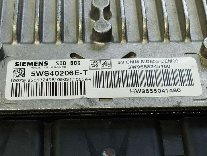 Peugeot 407 (2004 - 2011)  9658345480 Блок управления двигателя