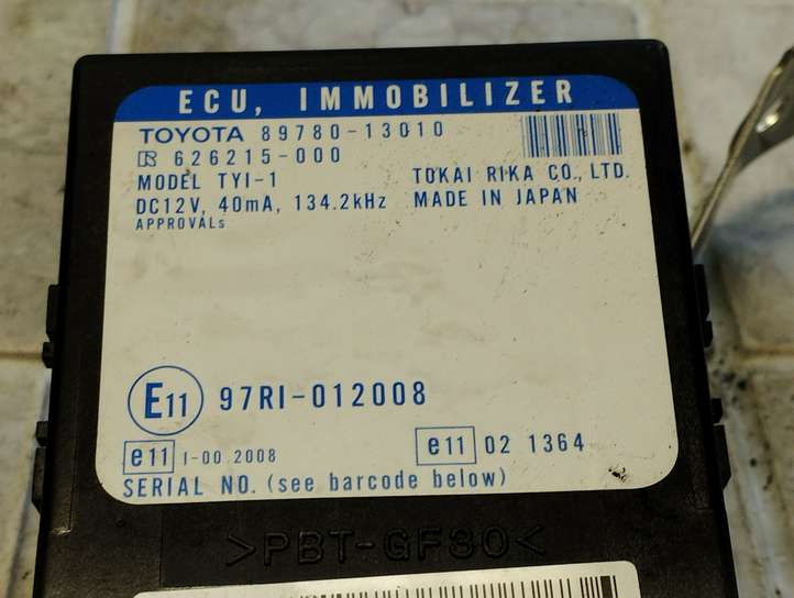 Toyota Corolla Verso E121 (2001 - 2004)  8978013010 Блок управления иммобилайзера