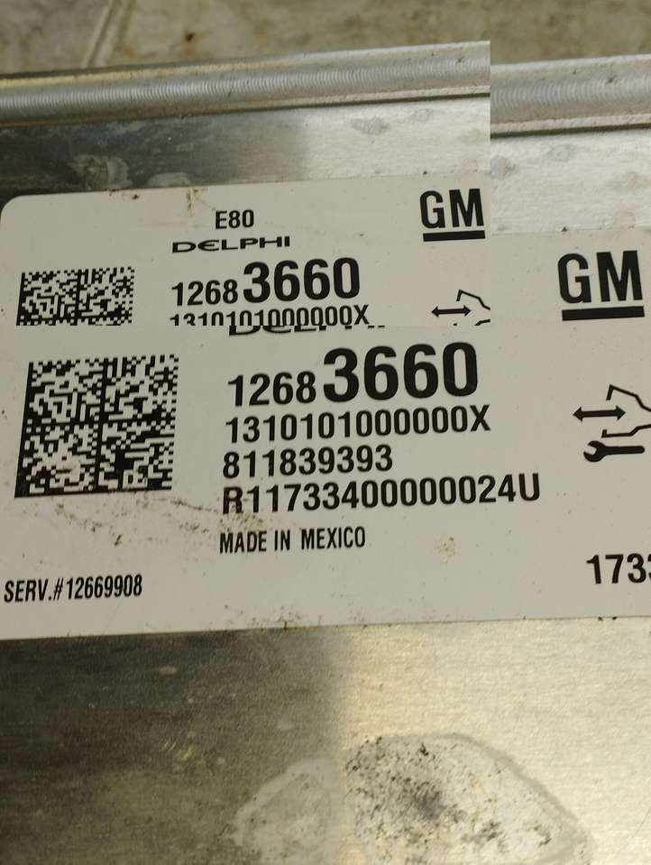 Chevrolet Cruze II (2016 - )  12683660 Блок управления двигателя