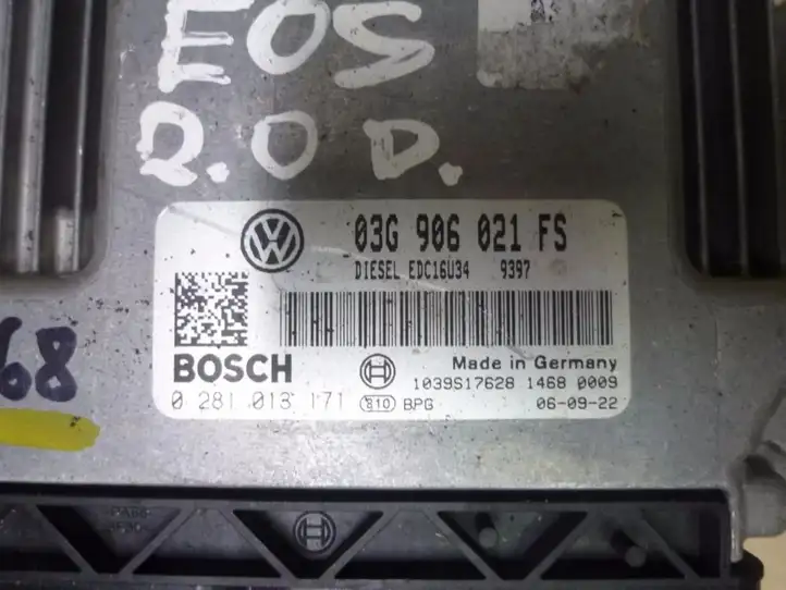 Volkswagen Eos (2006 - 2010) 03G906021FS Прочие блоки управления — фото 2