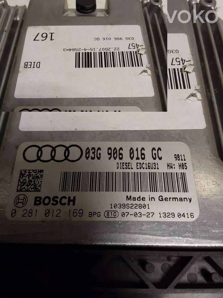 Audi A6 (2004 - 2008)  03G906016GC Блок управления двигателя