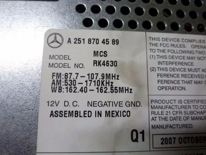 Mercedes-Benz R W251 (2005 - 2013) A2518704589 Магнитола / мультимедийная система — фото 4