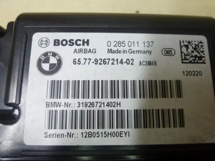 BMW 3 F30 F35 F31 (2012 - 2018) 65779267214 Блок управления SRS — фото 3